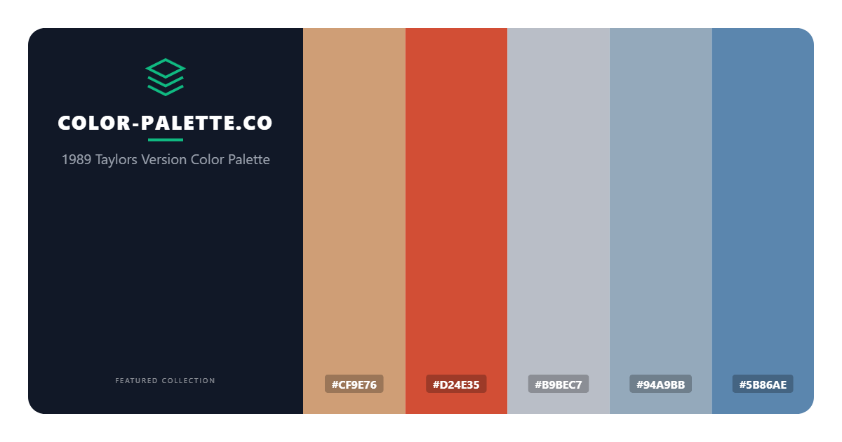 1989 Taylors Version Color Palette