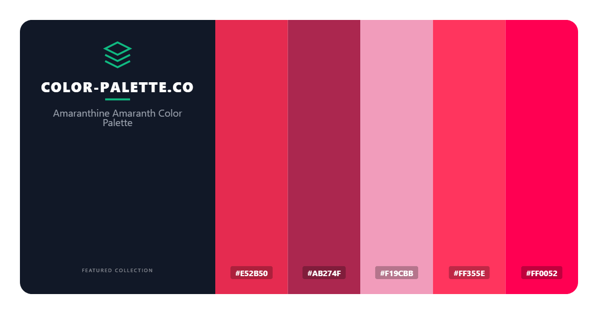 Amaranthine Amaranth Color Palette