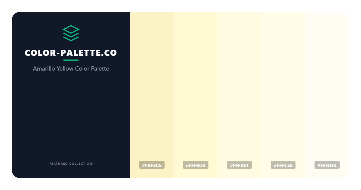 Amarillo Yellow Color Palette