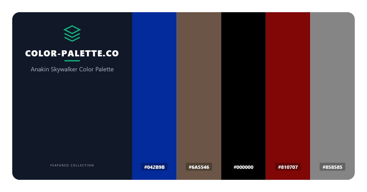 Anakin Skywalker Color Palette