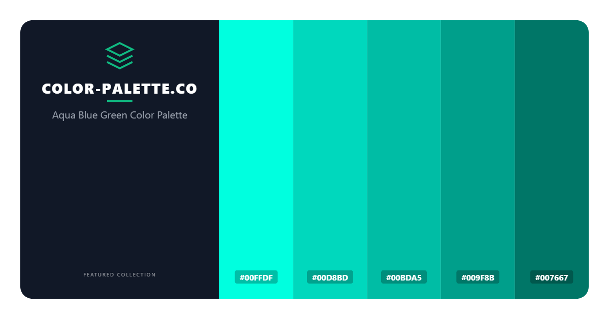 Aqua Blue Green Color Palette