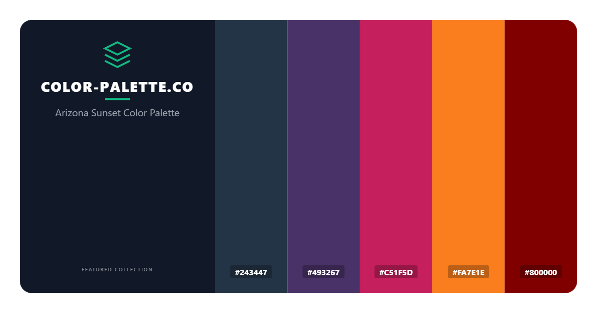 Arizona Sunset Color Palette