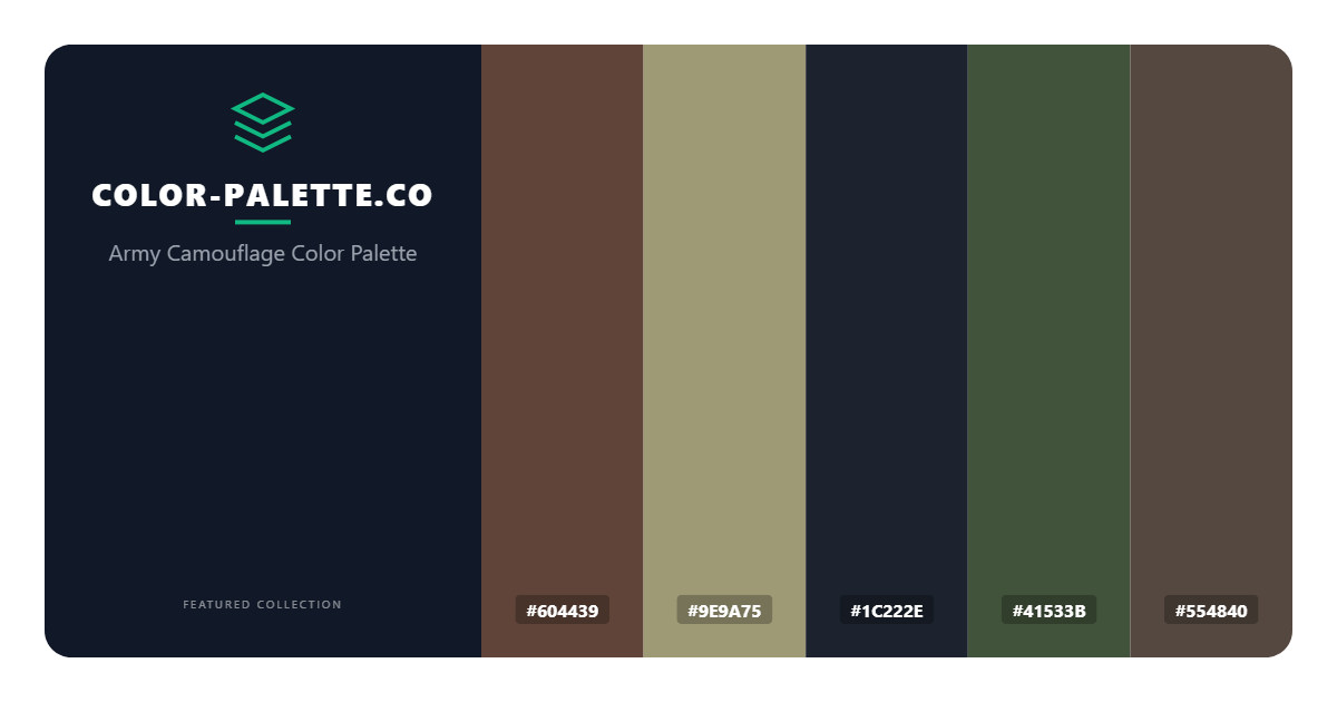 Army Camouflage Color Palette