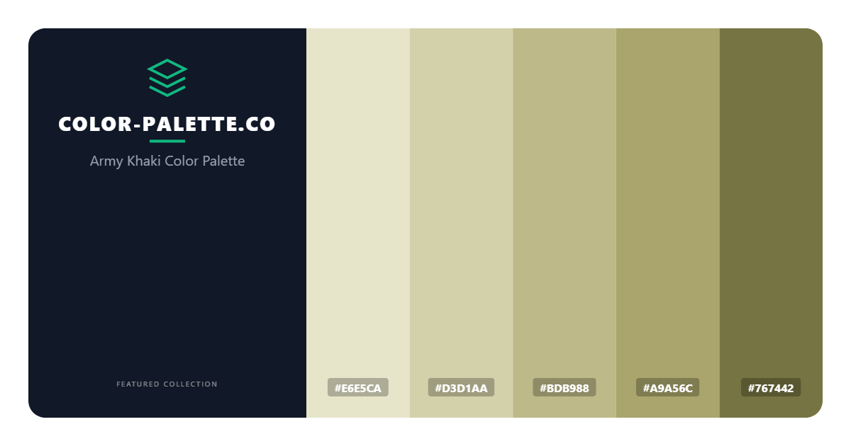 Army Khaki Color Palette