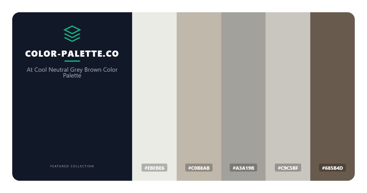 At Cool Neutral Grey Brown Color Palette