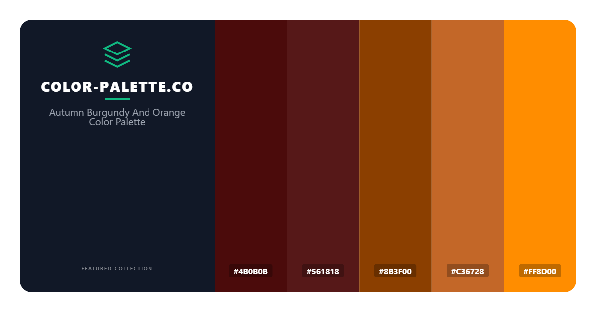 Autumn Burgundy And Orange Color Palette