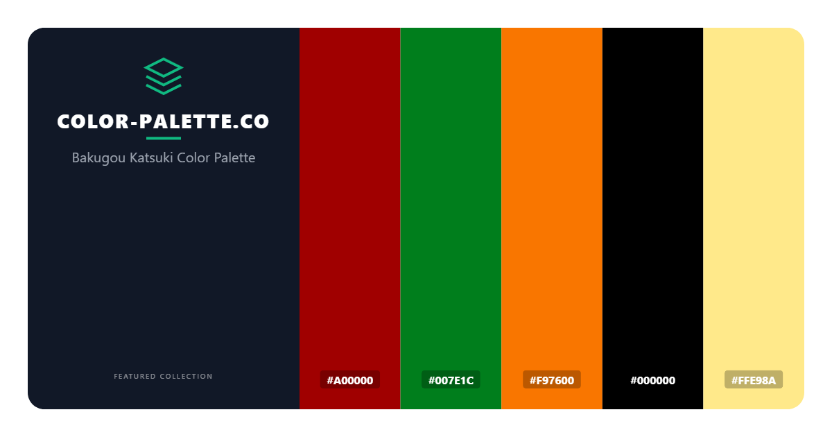 Bakugou Katsuki Color Palette