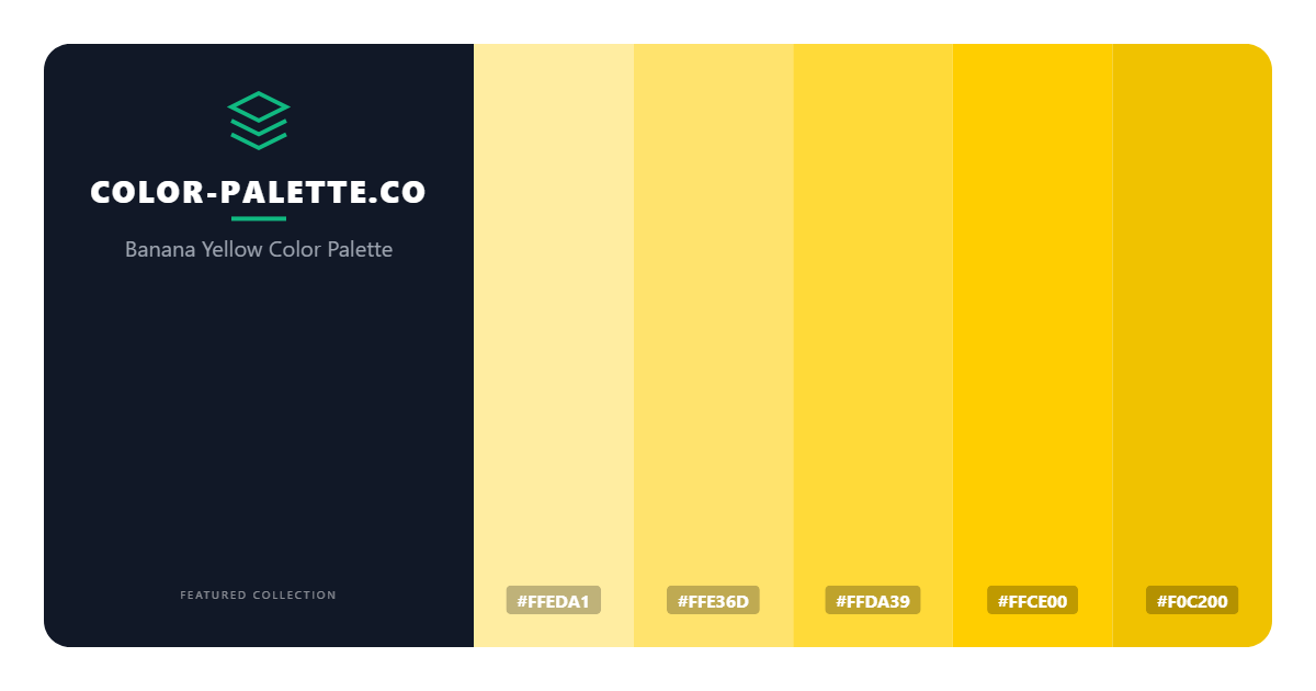 Banana Yellow Color Palette
