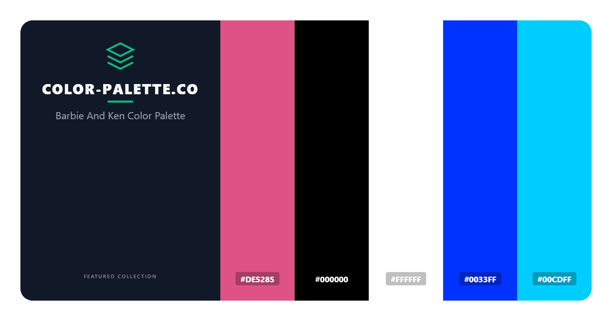 Barbie And Ken Color Palette