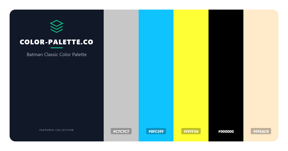 Batman Classic Color Palette