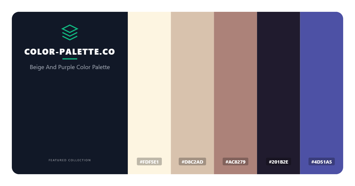 Beige And Purple Color Palette