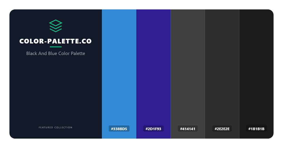 Black And Blue Color Palette