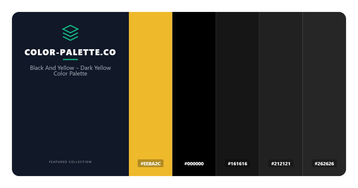 Black And Yellow – Dark Yellow Color Palette