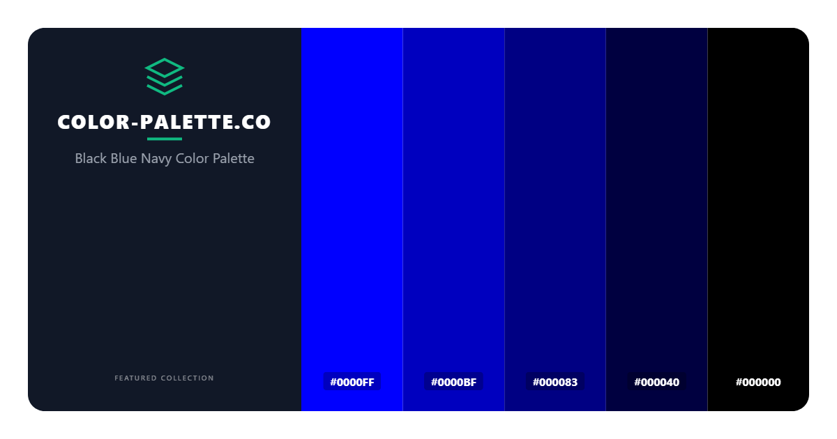 Black Blue Navy Color Palette