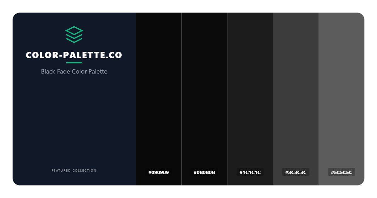 Black Fade Color Palette