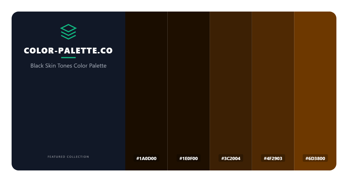 Black Skin Tones Color Palette