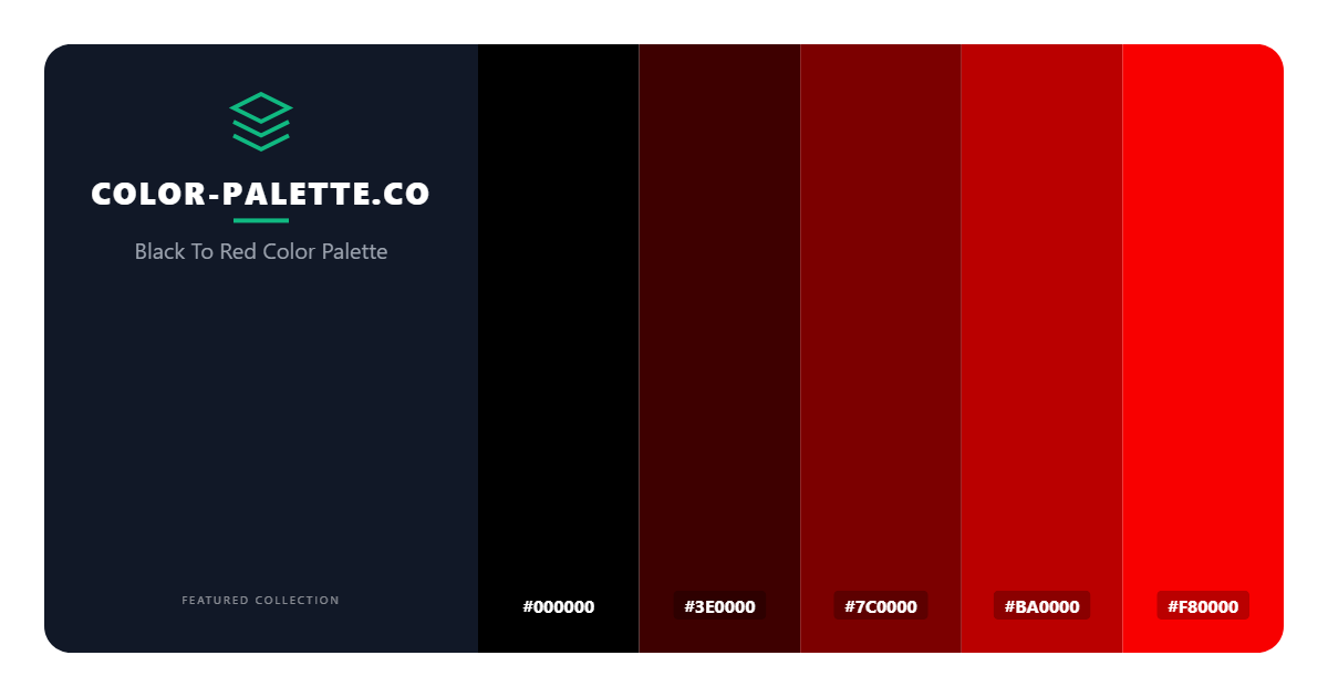 Black To Red Color Palette