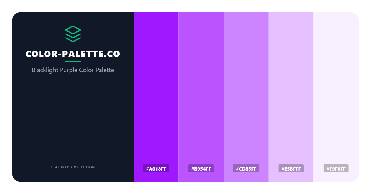 Blacklight Purple Color Palette