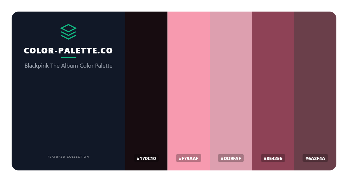 Blackpink The Album Color Palette