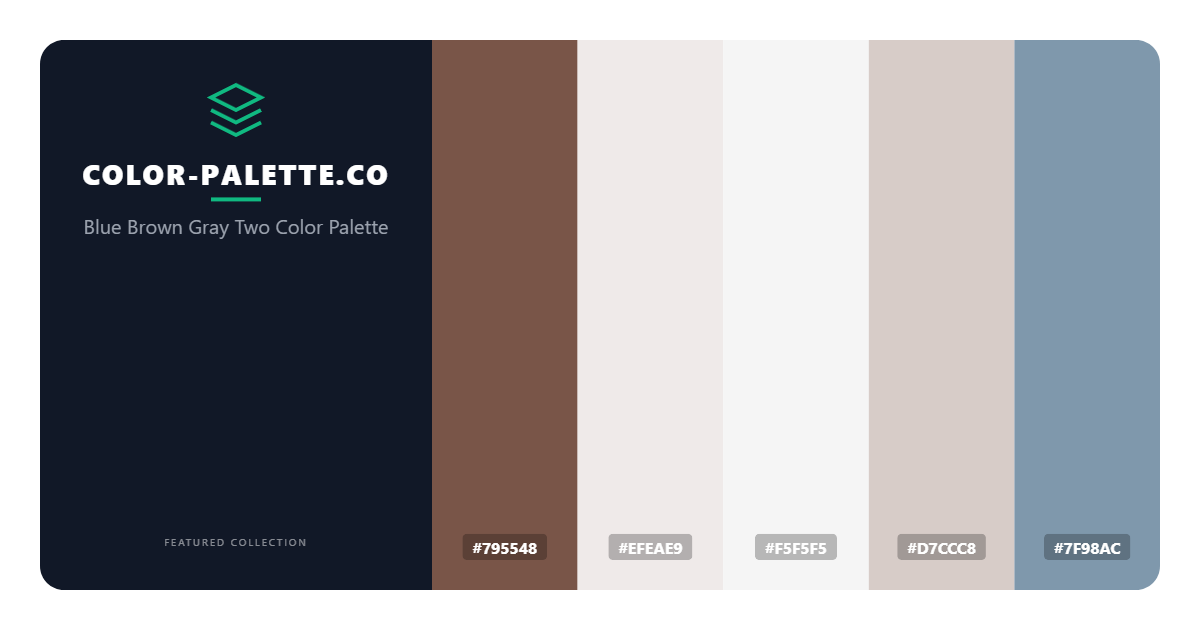 Blue Brown Gray Two Color Palette