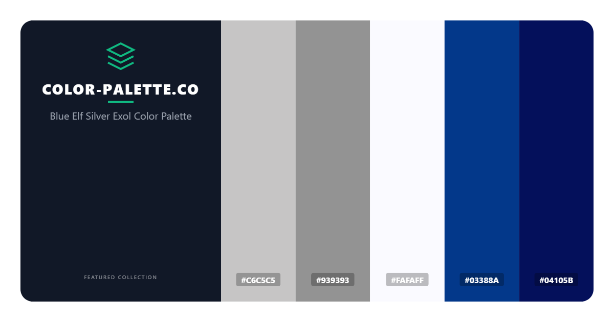Blue Elf Silver Exol Color Palette