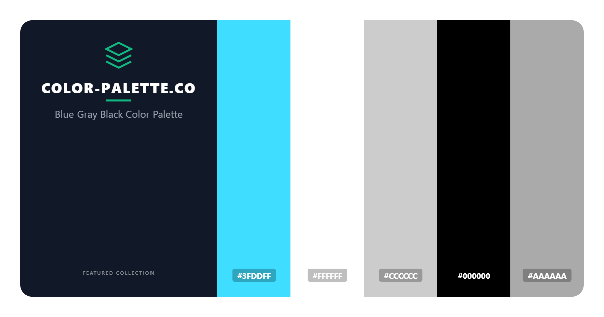 Blue Gray Black Color Palette