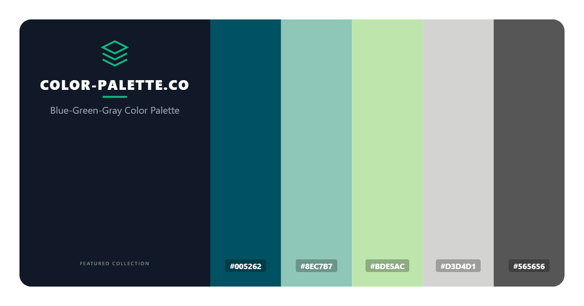 Blue-Green-Gray Color Palette