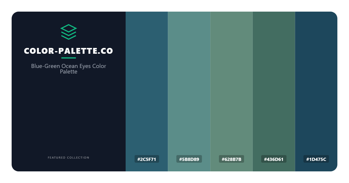 Blue-Green Ocean Eyes Color Palette