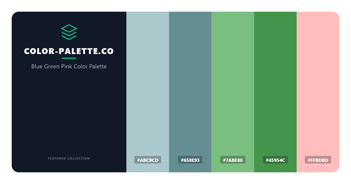 Blue Green Pink Color Palette