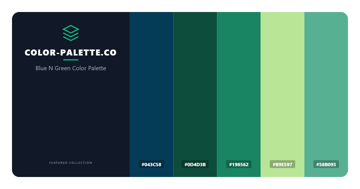 Blue N Green Color Palette