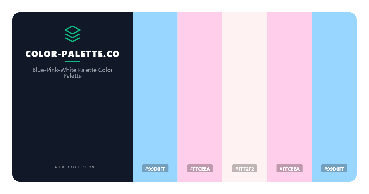 Blue-Pink-White Palette Color Palette