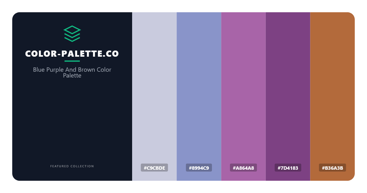 Blue Purple And Brown Color Palette
