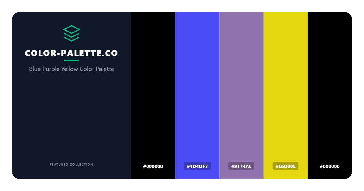 Blue Purple Yellow Color Palette