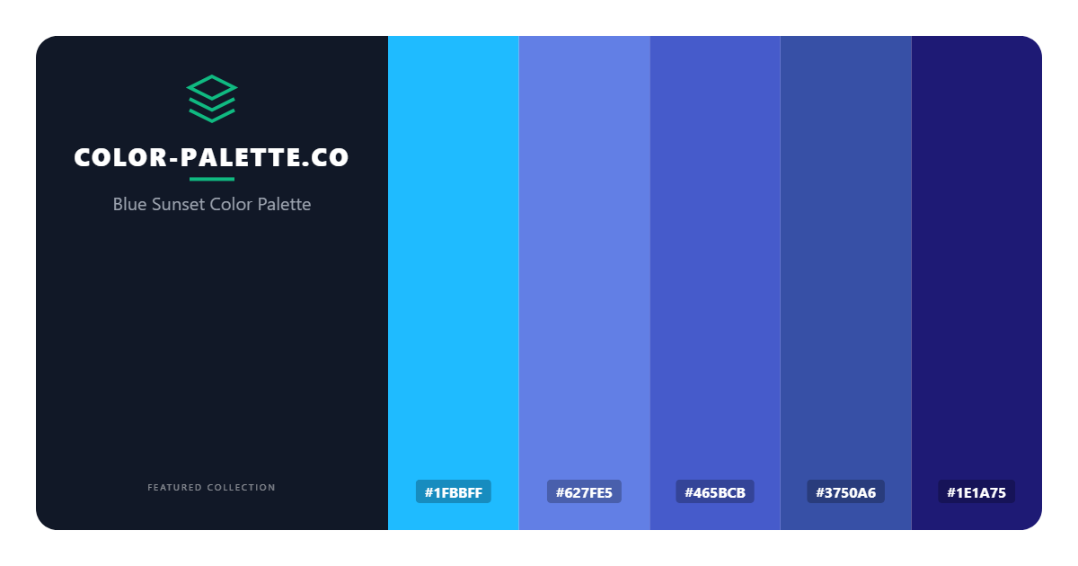 Blue Sunset Color Palette