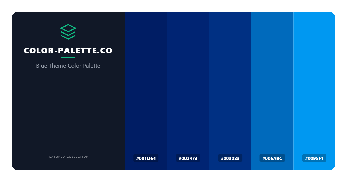 Blue Theme Color Palette