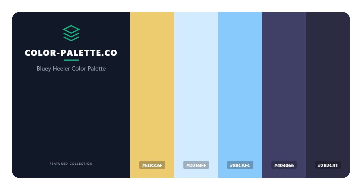 Bluey Heeler Color Palette