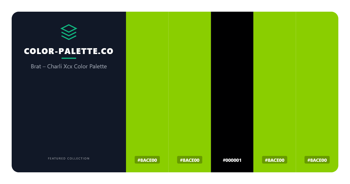 Brat – Charli Xcx Color Palette
