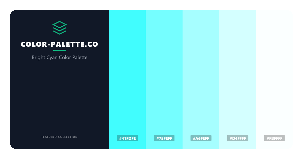 Bright Cyan Color Palette