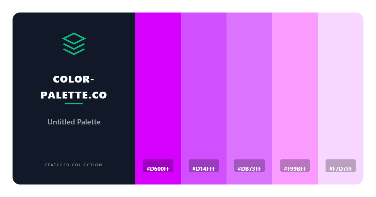 Bright To Light Purple Color Palette