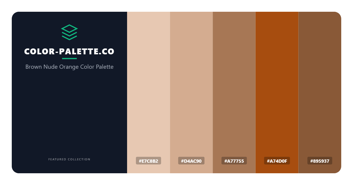 Brown Nude Orange Color Palette