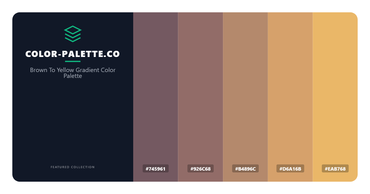 Brown To Yellow Gradient Color Palette