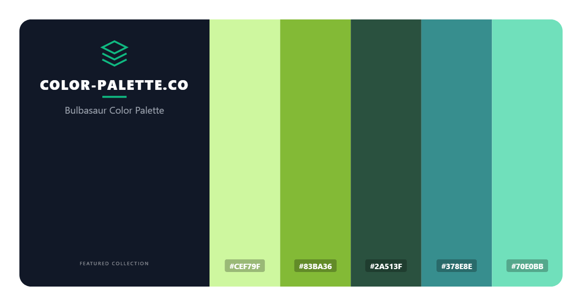 Bulbasaur Color Palette