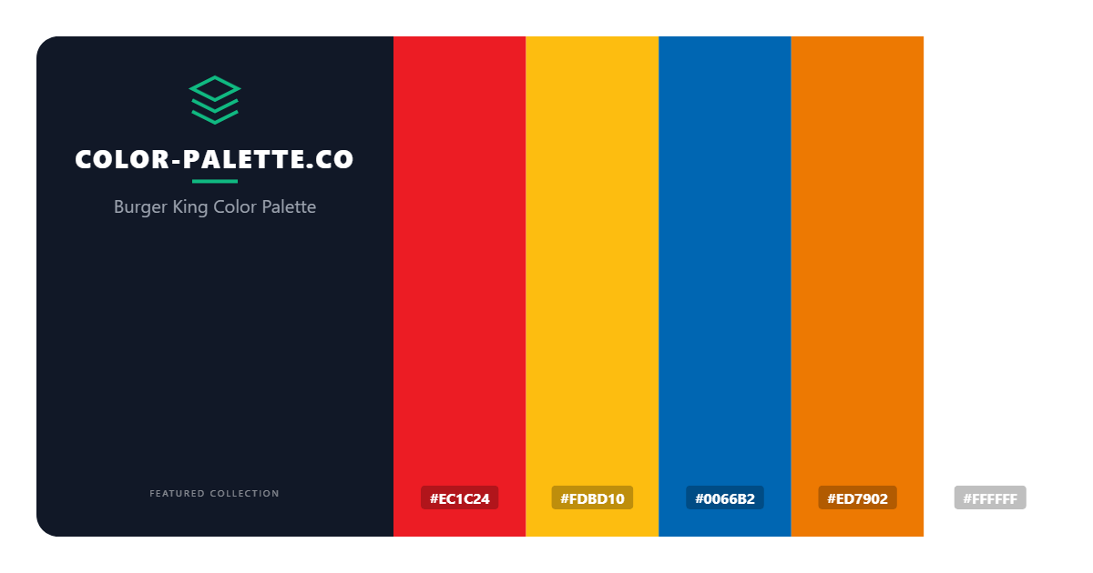 Burger King Color Palette