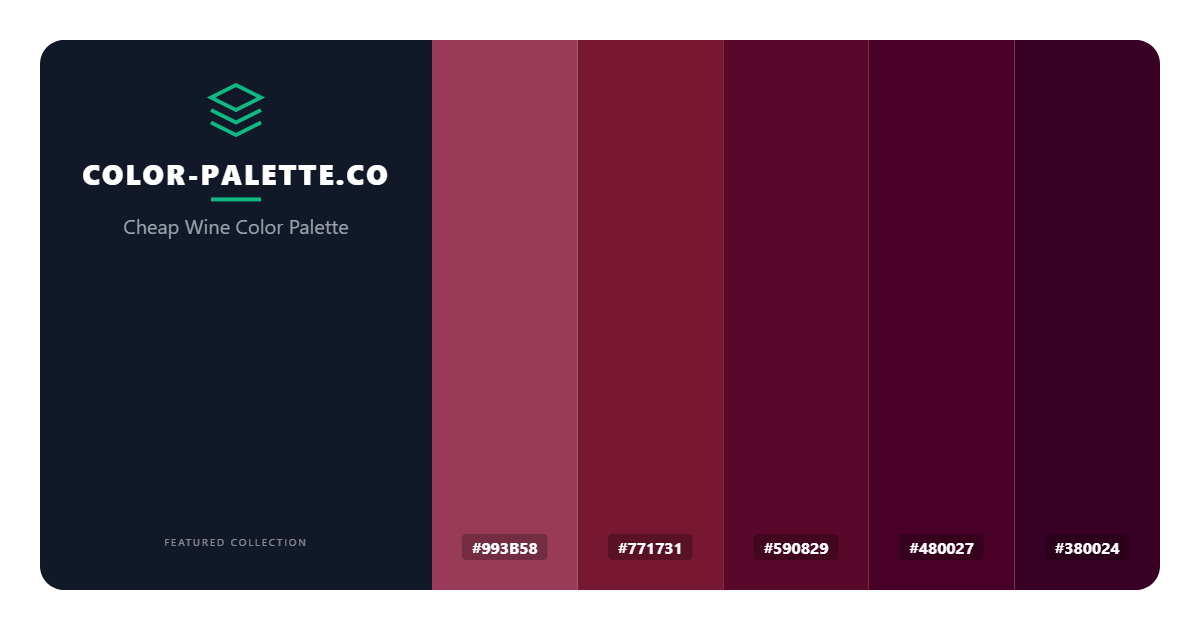 Cheap Wine Color Palette