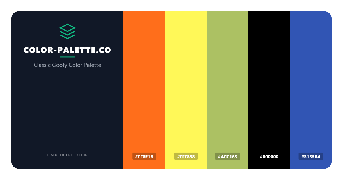 Classic Goofy Color Palette
