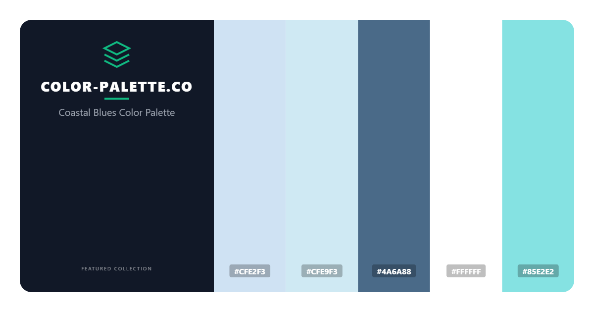 Coastal Blues Color Palette
