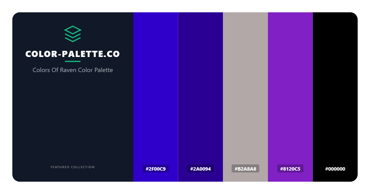 Colors Of Raven Color Palette