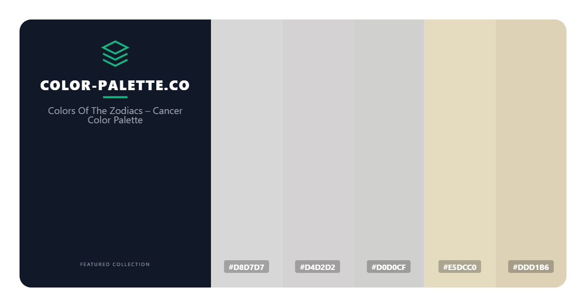 Colors Of The Zodiacs – Cancer Color Palette