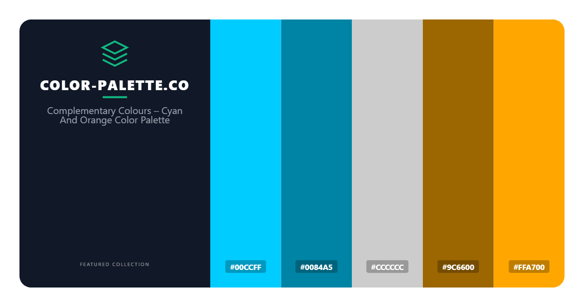 Complementary Colours – Cyan And Orange Color Palette
