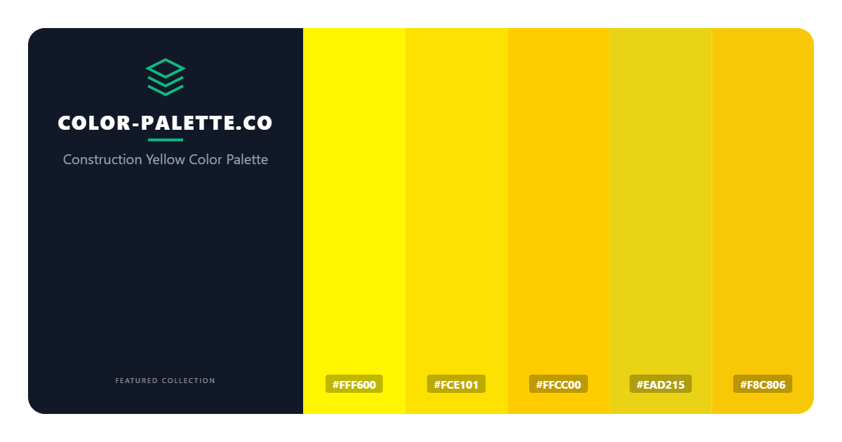 Construction Yellow Color Palette